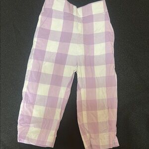 Purple and White Checkered Kids Pants